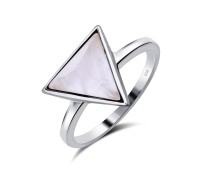 Rose Quartz Silver Rings NSR-2381-RQ